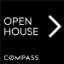 Picture of Compass 24"x24" O.H. White Metal Frame - Generic Black Sign B