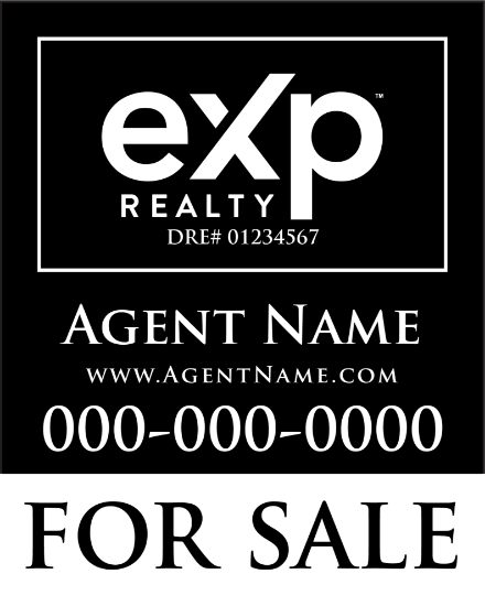 Picture of eXp Realty 30"x24" Yard Sign - Black