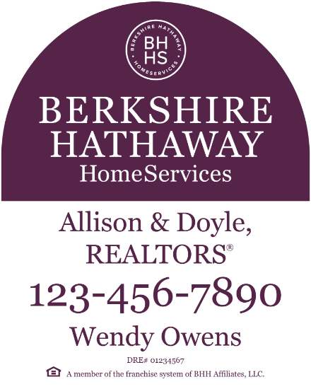 Picture of Berkshire Hathaway 30"x24" Yard - Dome White Sign 1