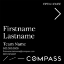 Picture of Compass 24"x24" O.H. White Ultra Frame - Black Sign C