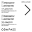 Picture of Compass 20"x20" O.H. Black Super Frame - White Sign D