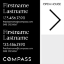 Picture of Compass 24"x24" O.H. White Ultra Frame - Black & White Sign D