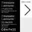 Picture of Compass 24"x24" O.H. White Ultra Frame - Black & White Sign F
