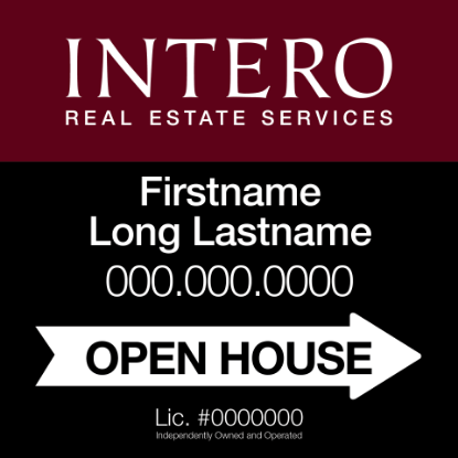 Picture of INTERO 24"x24" IFS O.H. White Ultra Frame - Classic Two Line